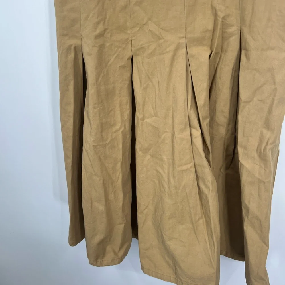 J. Crew Pleated A-Line Chino Dress Sleeveless